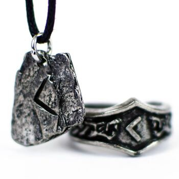 Ensemble cadeau pendentif et bague Viking Rune 4