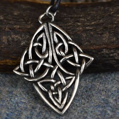 Knotwork Diamond Celtic Pendant