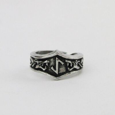 Bague Eihwaz Lettre Y Rune - Ajustable