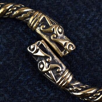 Bracelet dragon en bronze réplique de l'ère viking 4