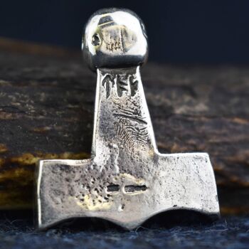 Pendentif Mjolnir de réplique de l'âge viking en argent sterling 925 3