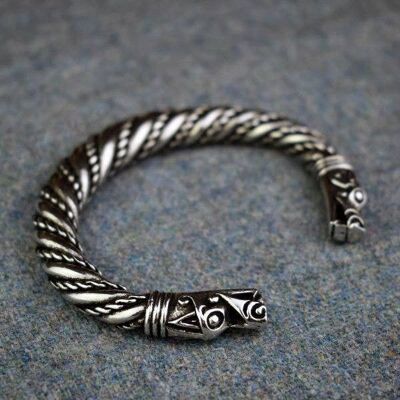 Bracelet de dragon réplique de l'âge viking à bande effilée