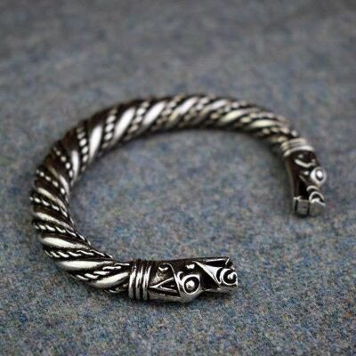 Tapered Band Viking Age Replica Dragon Bracelet