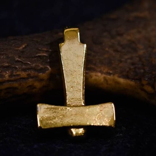 Gold Plated Uppsala Replica Viking Age  Thor's  Hammer  Pendant