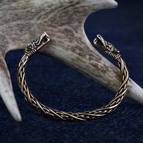 Small Bronze Viking Dragon Bracelet