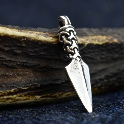 Ciondolo vichingo Gungnir Manx in argento sterling 925