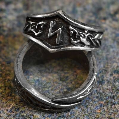 Sowilo Letra S Rune Ring - Ajustable