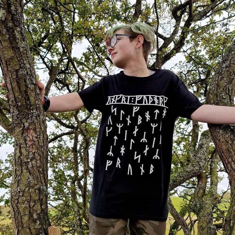 Rune norrene sparse - T-shirt vichinga unisex