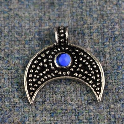 Lunular Replica Viking Age Pendant - Blue