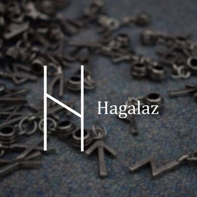 Girocollo con rune vichinghe Hagalaz
