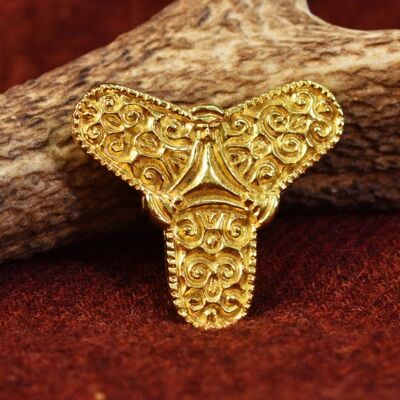 Gold Plated Viking Age Replica Trefoil Brooch