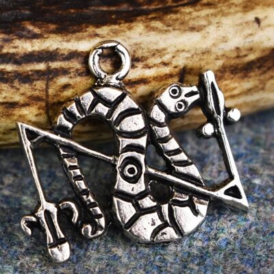 Snake and Z Rod Pictish/Scottish Pendant