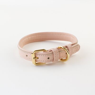 Willow Walks leather collar in soft pink