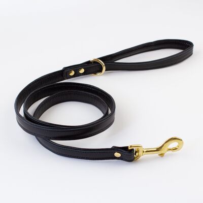 Willow Walks double sided soft leather lead in black