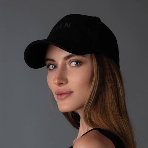 Cotton cap with embroidered logo front and back ii