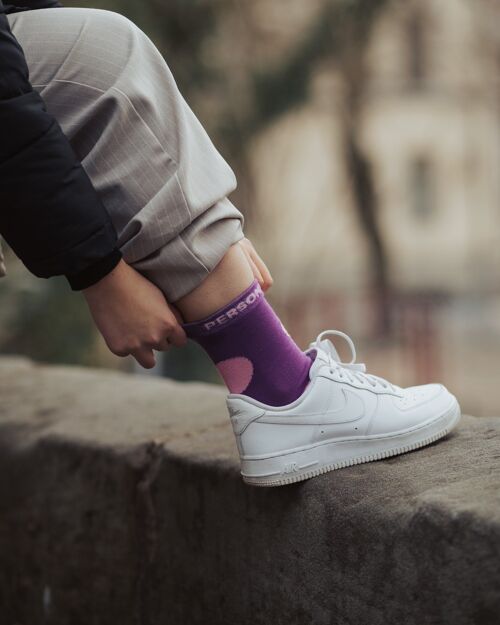 Our "Perfect Purple" socks