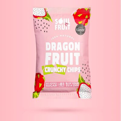 Freeze Dried Dragon Fruit Chips - 10 x 20g