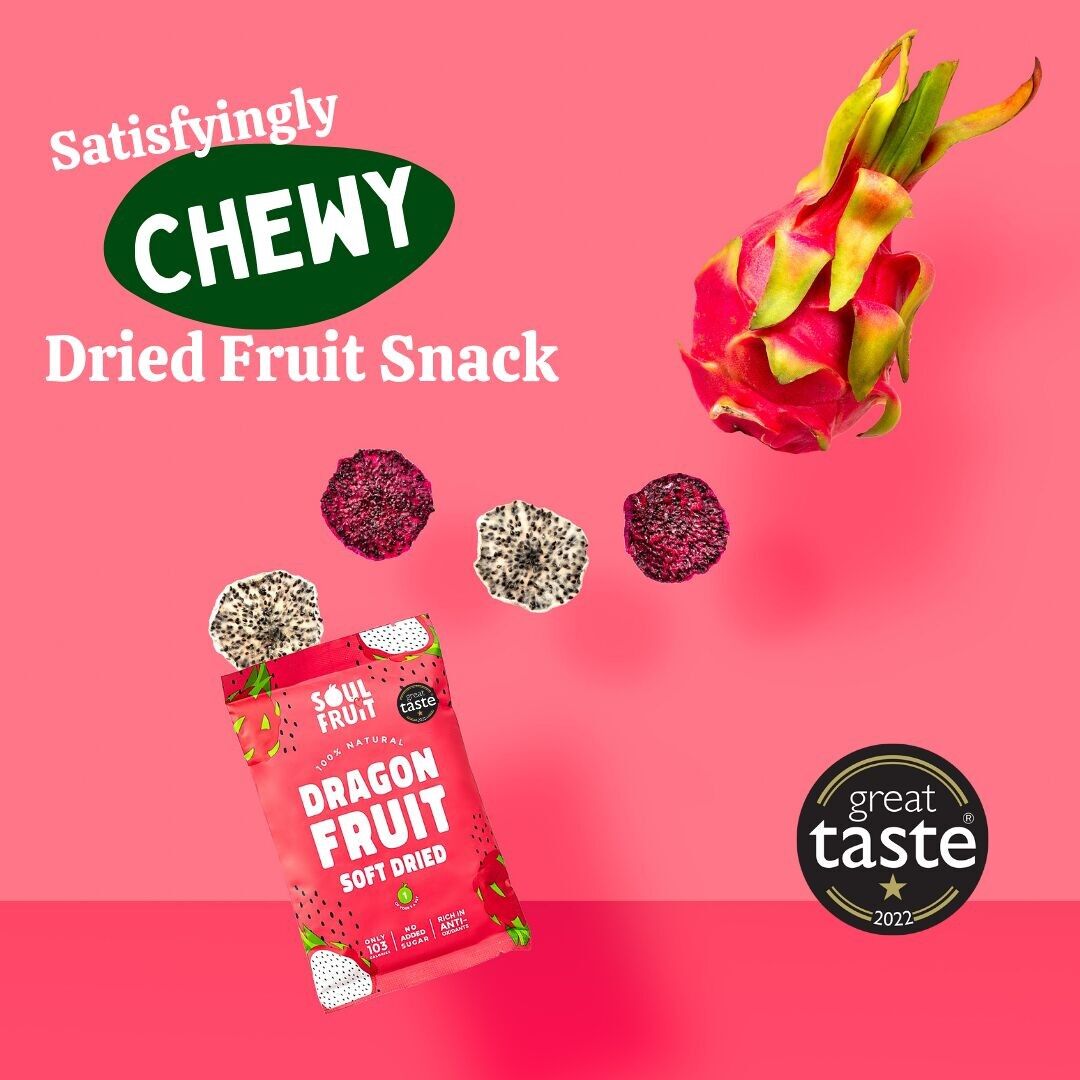Soft Dried Dragon Fruit - 10 x 30g