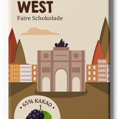 Schwabing morera, dátil y sal Fairtrade y chocolate orgánico