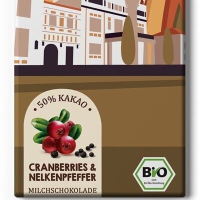 Bogenhausen Cranberry und Nelkenpfeffer Fairtrade & Bio Schokolade