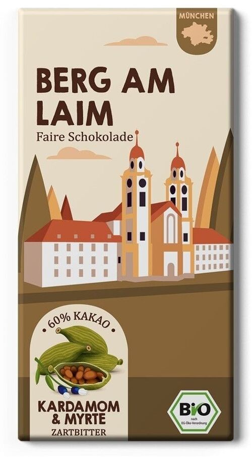 Berg am Laim Kardamom und Myrthe Fairtrade & Bio Schokolade