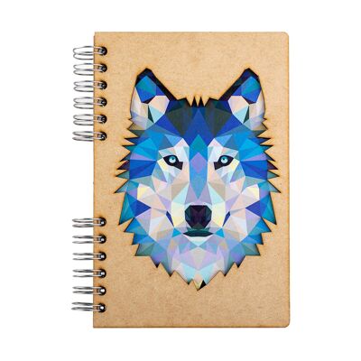 Duurzaam houten notitieboek | Gerecycled papier | Navulbaar | Wolf-A4