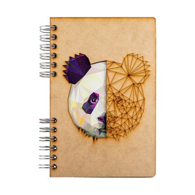 Duurzaam houten notitieboek | Gerecycled papier | Navulbaar | Panda-A4