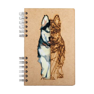 Duurzaam houten notitieboek | Gerecycled papier | Navulbaar | Husky-A4