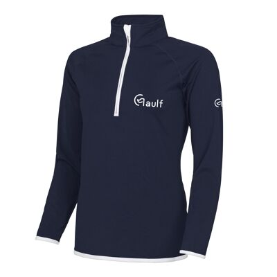 Women's Gaulf Cool Fit 1/2 Zip Top - XS - Navy/White