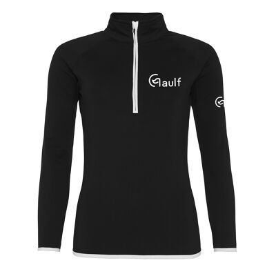 Women's Gaulf Cool Fit 1/2 Zip Top - XS - Black/White