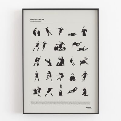 Dekoratives Plakat - Die großen Momente des französischen Fußballs - 70x50