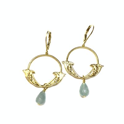 Mini Victoria blue sponge earrings