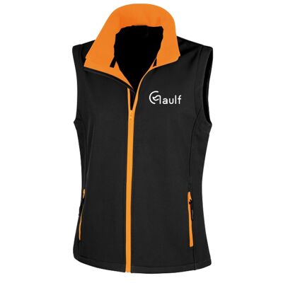 Women's Gaulf Softshell Gilet - 12 - Organge and Black