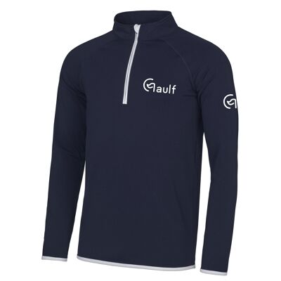 Gaulf Cool Fit 1/2 Zip Top - S - French Navy & White