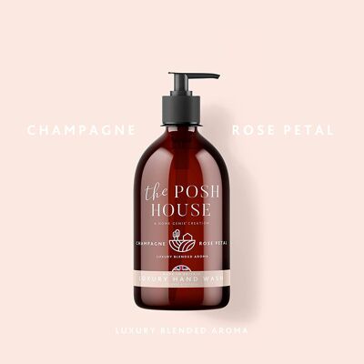 The Posh House Luxus-Handseife – Rose Petal & Champagne, 500 ml