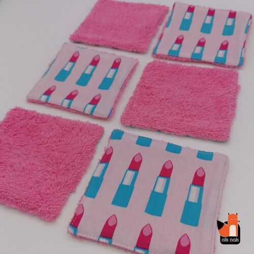 Lipstick ZD - 6 lingettes éponges assorties