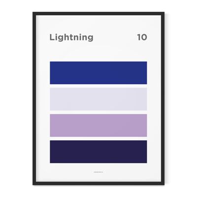 Lightning 10 Art Print - 30x40cm