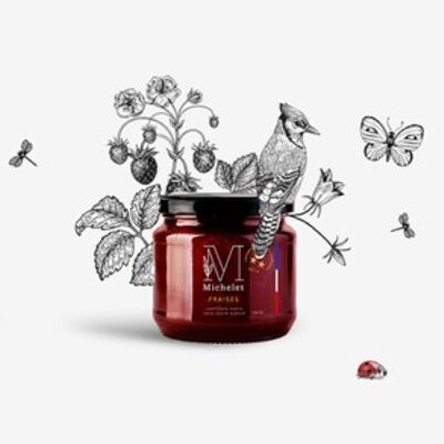 CONFITURE : GRÂAL Confiture de Fraise Charlotte - Pot de 140g