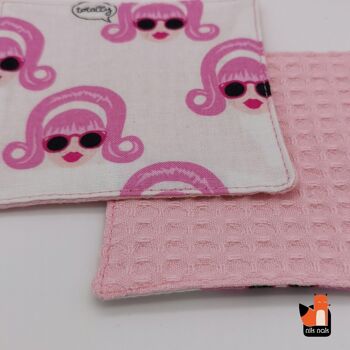 Glam ZD - 6 lingettes nid d'abeille assorties 3
