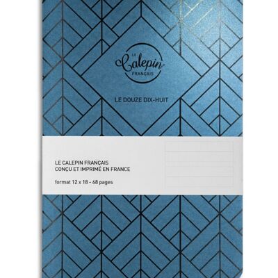Turquoise metallic notebook 12x18cm