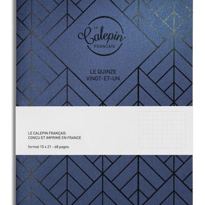 Cuaderno azul metalizado 15x21cm