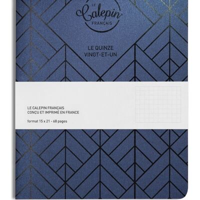 Blue metallic notebook 15x21cm