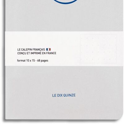 Cocorico Notizbuch weiß blau 10x15cm