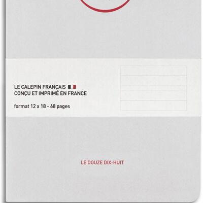 Cocorico notebook white red 12x18cm