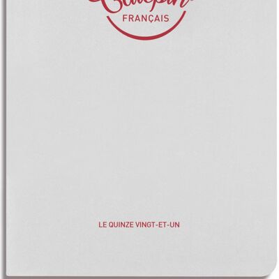 Carnet Cocorico blanc rouge 15x21cm