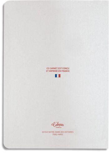 Carnet Cocorico blanc rouge 15x21cm 3