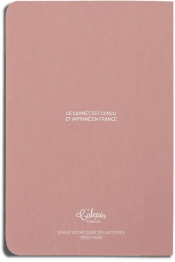 Carnet Pink vieux rose 10x15cm 2