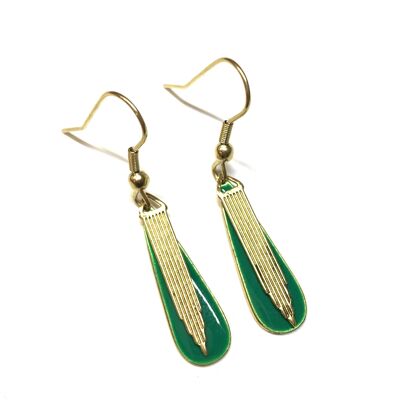 Green mini Odilon earrings