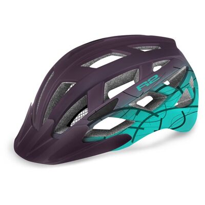 Lumen Fietshelm Paars/Blauw voor Kinderen / JuniorS (52 - 55 cm)