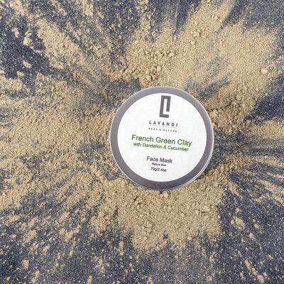 Clay Face Mask - French Green Clay with Dandelion & Cucumber